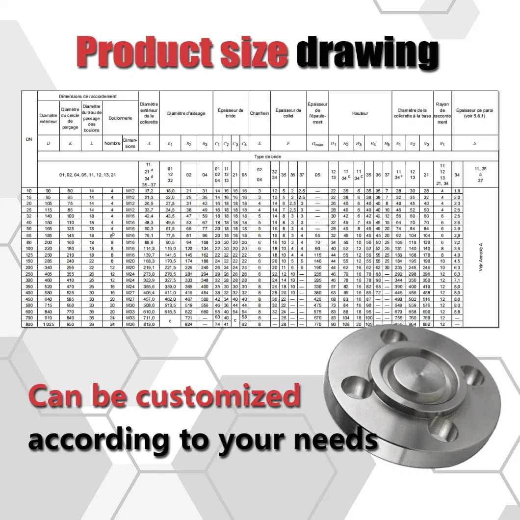 Ss 304 High Pressure DIN2573 5K 1/2"-48" So Puddle Flange for Stainless Steel Tank Cap